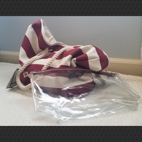 G.H. Bass & Co. Nautical Tote w/Dry Bag Insert NWT - Picture 3 of 4